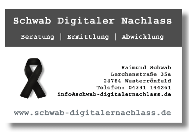 Schwab Digitaler Nachlass Westerrönfeld Rendsburg